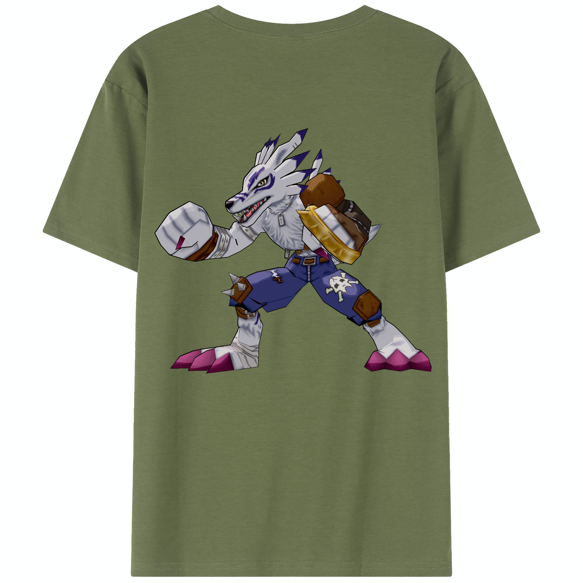 （画像用） Digimon デジタルモンスター/デジモン 綿100％半袖Tシャツ（背面プリント）